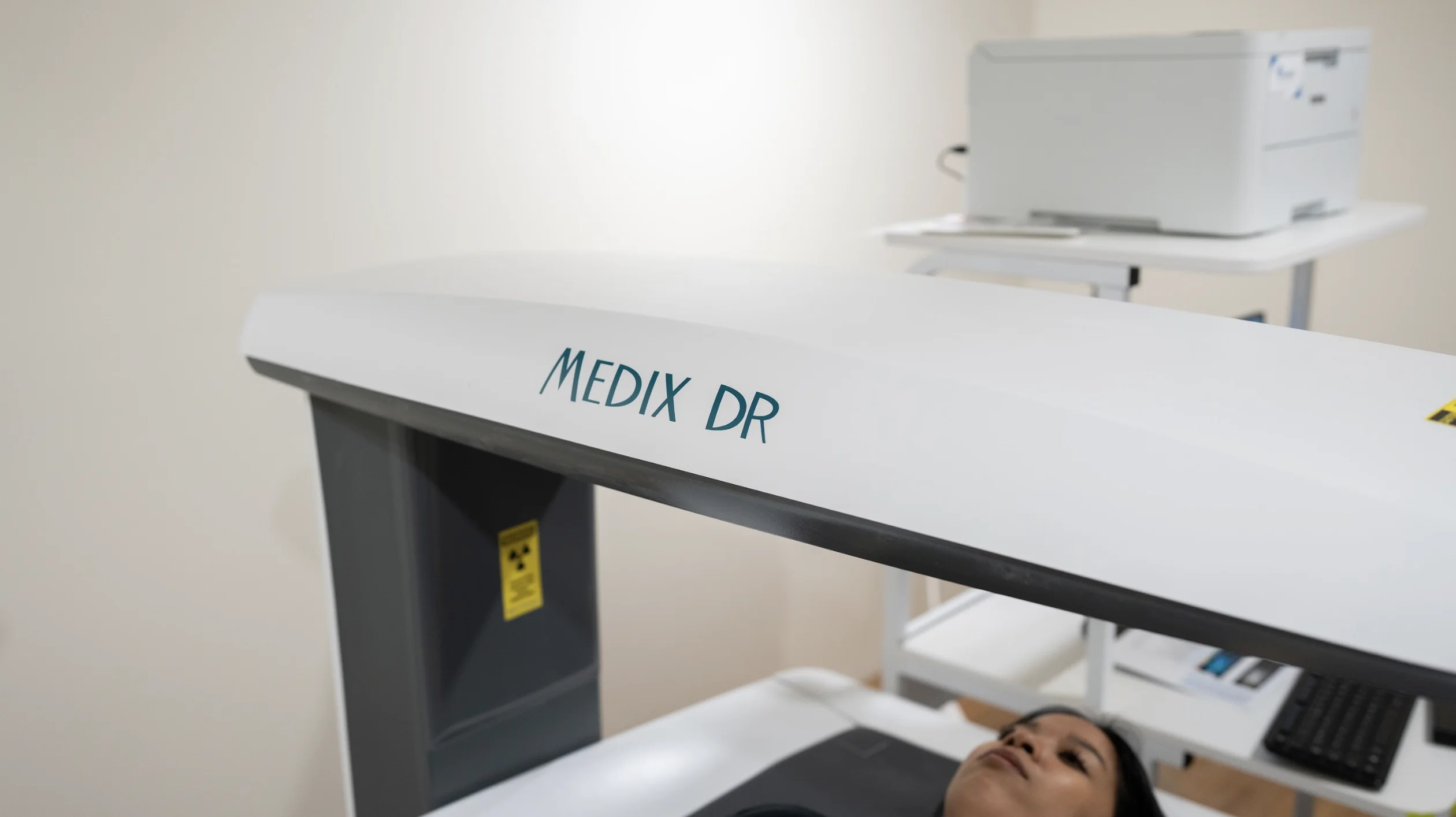 The Medix DR DEXA scanner and reporting workstation in the Simba Health clinic